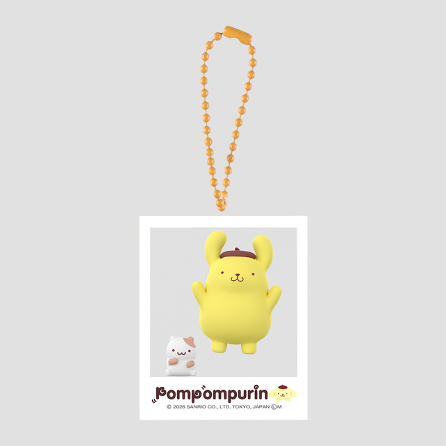 「ポムポムプリン はいっ！ポーズ！キーホルダー」ぴょんとジャンプマフィンもいっしょ
