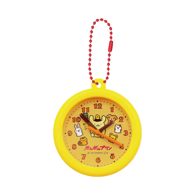 「サンリオキャラクターズ レトロ壁掛け時計風クリップキーホルダー」(全6種)
