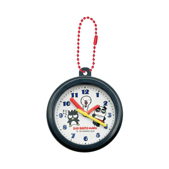 「サンリオキャラクターズ レトロ壁掛け時計風クリップキーホルダー」(全6種)