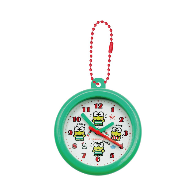 「サンリオキャラクターズ レトロ壁掛け時計風クリップキーホルダー」(全6種)