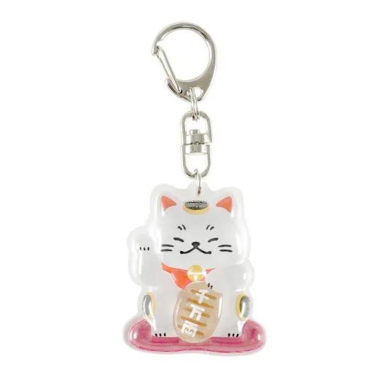 和柄・ボンボンドロップキーチャーム 招き猫