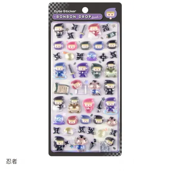和柄・ボンボンドロップシール 忍者