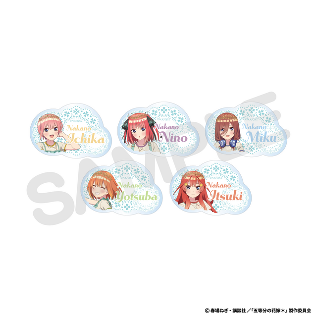 TVスペシャルアニメ「五等分の花嫁＊」×「Bull Pulu」コラボ　「お名前バッジ」全5種