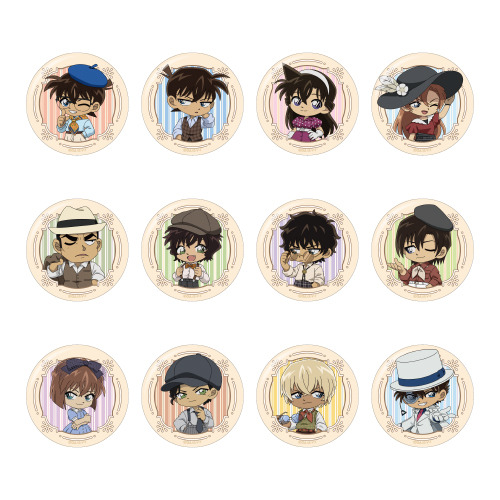 「名探偵コナンカフェ」缶バッジ レトロver.（ランダム12種）