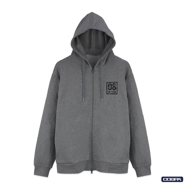 第08MS小隊ジップパーカーVer2_ミックスグレー