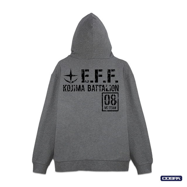 第08MS小隊ジップパーカーVer2_ミックスグレー