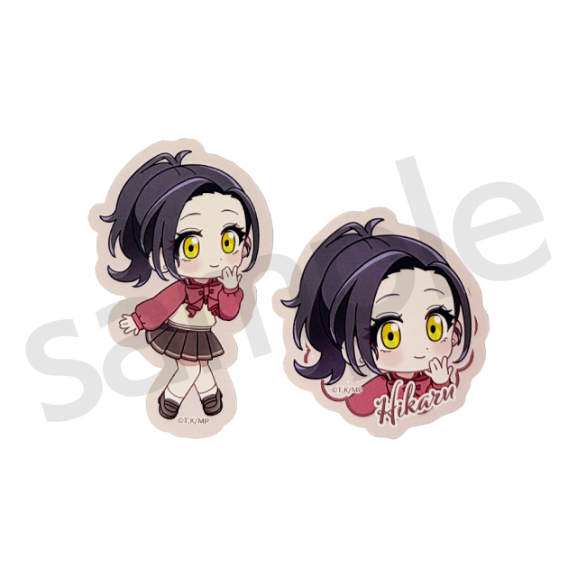 ワン！だふるくじ『メダリスト』クラシカルピンクver.　E賞：ダイカットステッカー（各2枚セット） 狼嵜 光