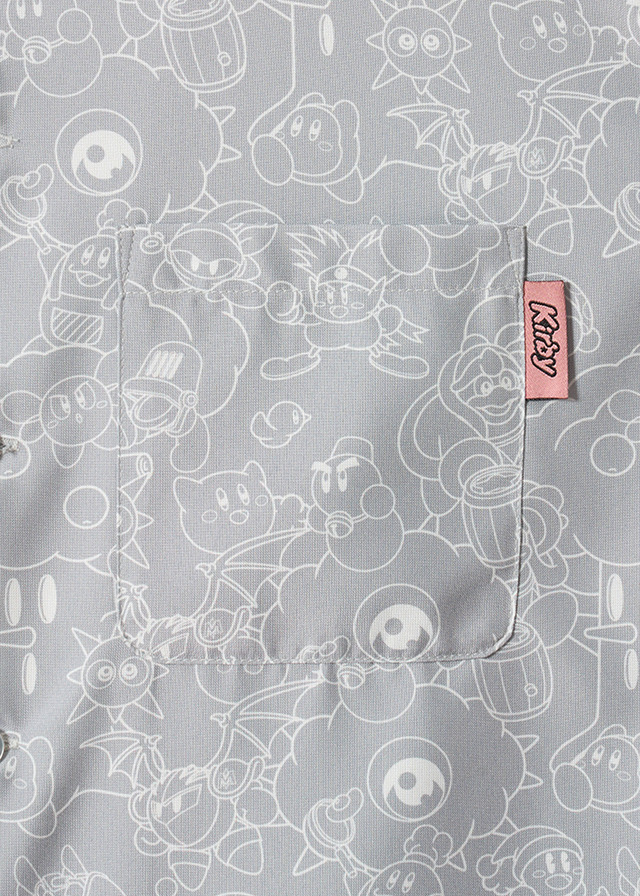 『星のカービィ』×グラニフ　「てごわいぞ！（パターン）｜ビッグシルエット半袖シャツ」胸ポケット