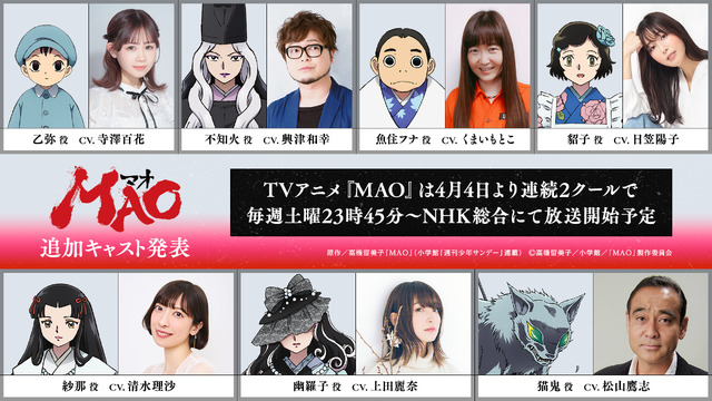 『MAO』追加キャラクター&キャスト