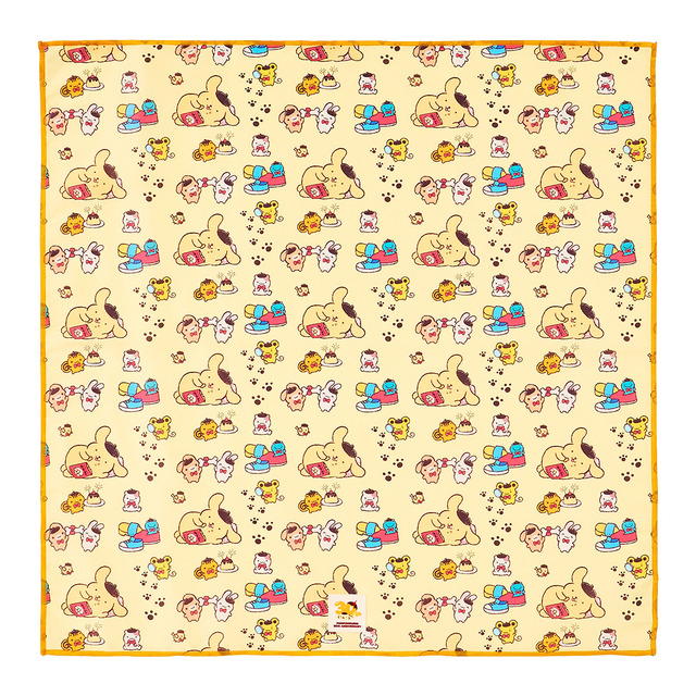 ポムポムプリン30周年記念グッズ「POMPOMPURIN 30th Anniversary ランチクロス（総柄）」