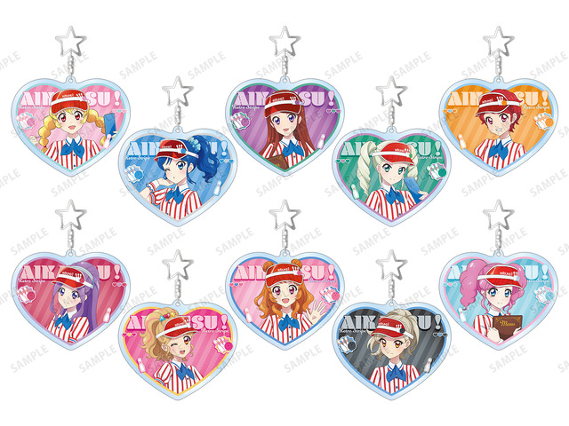 描き下ろし レトロストライプver. BIGアクリルキーホルダー（全10種）