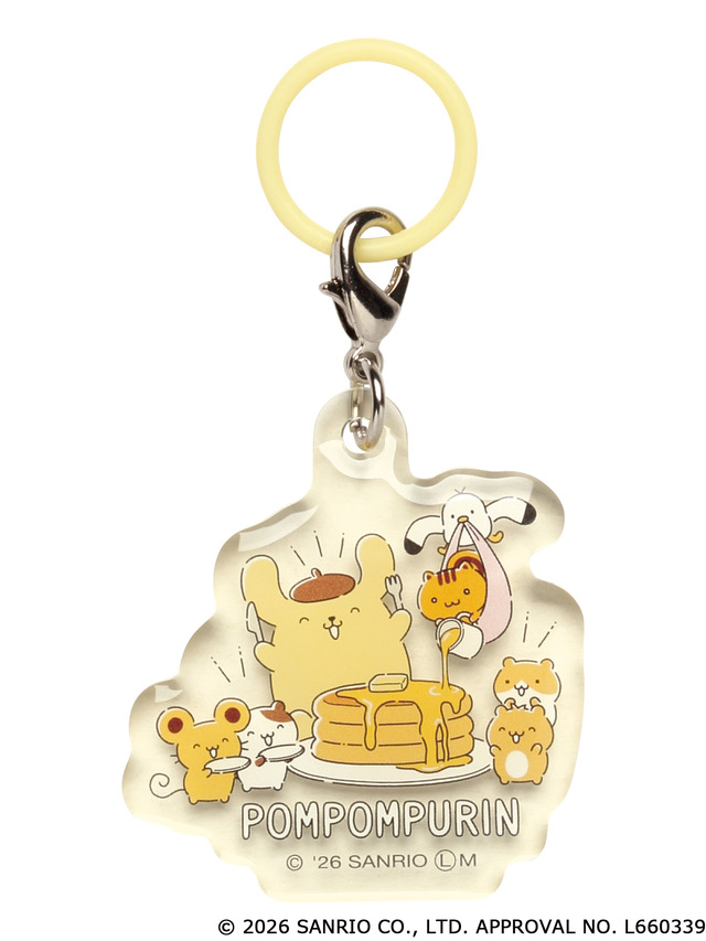 「ポムポムプリン　ぼくの一日♪クリアチャーム 」