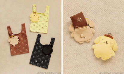 LOWRYS FARM「ポムポムプリン」コラボ　「【ポムポムプリン】／ポーチツキエコBAG」全3色