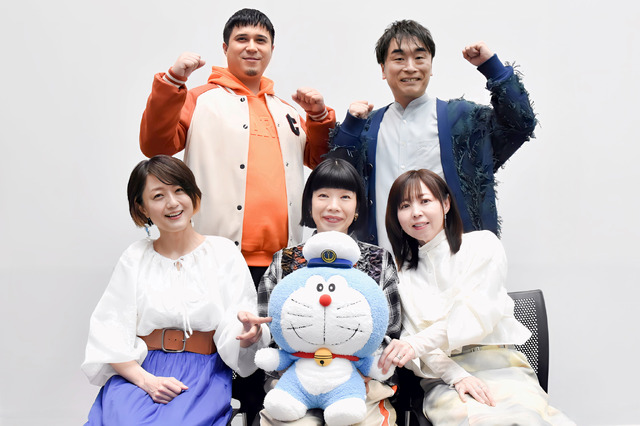 （左上から）木村 昴、関 智一、かかずゆみ、水田わさび、大原めぐみ
