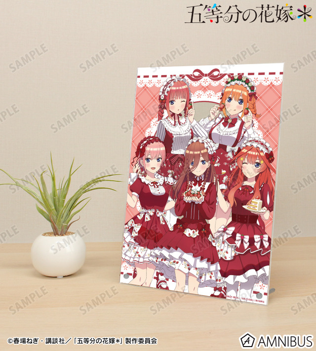 TVスペシャルアニメ『五等分の花嫁＊』描き下ろし 集合 ショートケーキイメージコーデver. A4アクリルパネル　使用イメージ
