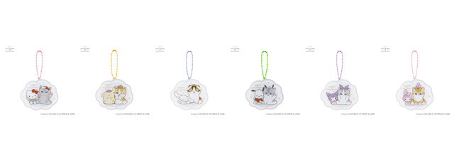 トレーディングアクリルミニミラーキーホルダー（全6種）単品各880円／BOX5,280円