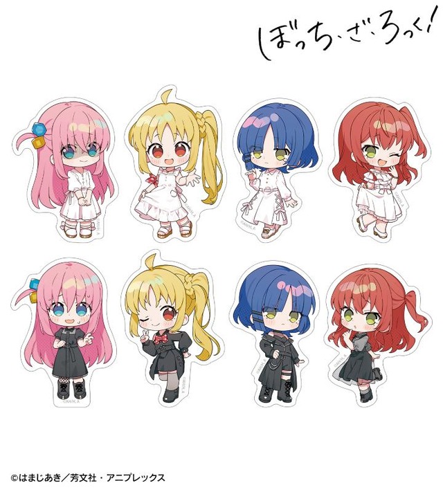 上倉エクさんイラスト 白いワンピースver.&黒いワンピースver. トレーディングダイカットステッカー