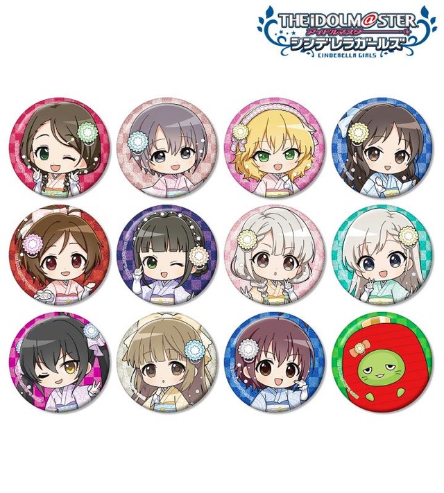 「トレーディング ちびキャラ レース着物ver. グリッター缶バッジ」