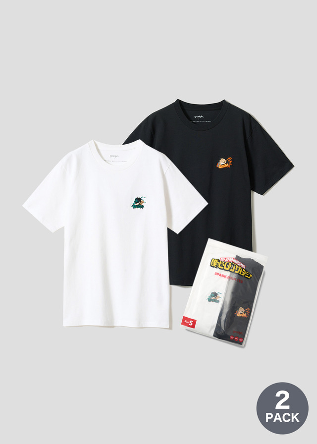 『僕のヒーローアカデミア』×グラニフ　「幼馴染み｜2パックアイコンTシャツ」