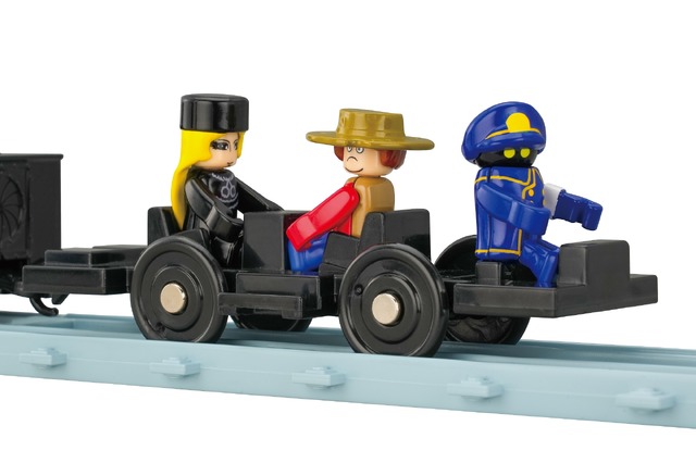 タカラトミー「プラレール 銀河鉄道999　999号」メーテル、鉄郎、車掌のプラキッズ　使用イメージ