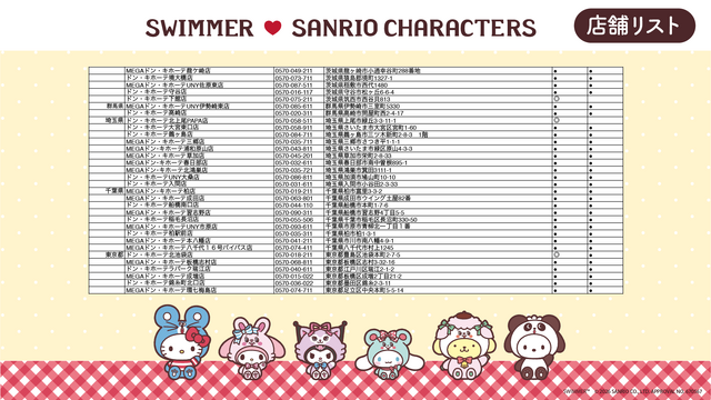 「SWIMMER」×サンリオコラボ