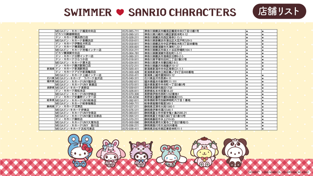 「SWIMMER」×サンリオコラボ