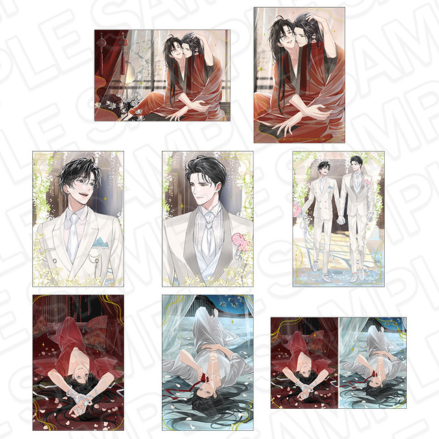 箔押し風ポストカードセット初夜&静室&婚礼