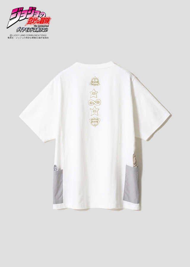 『ジョジョの奇妙な冒険』×グラニフ　「ゲーム｜サイドポケットビッグシルエットTシャツ」背面