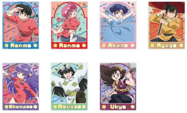 「TVアニメ『らんま1/2』展」オリジナルグッズの「アクリルカードコレクション」全7種