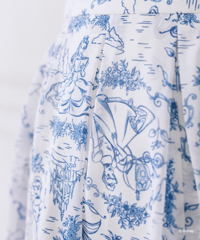 Areeam Disney Collection「Disney Princess」ジュイ柄タックスカート　部分アップ