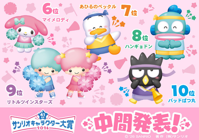 「2026年サンリオキャラクター大賞」中間発表