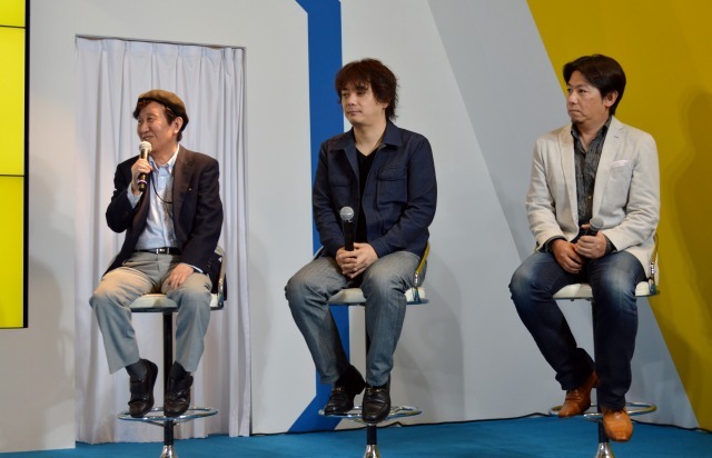 左から笹川ひろし、日野晃博、永井幸治
