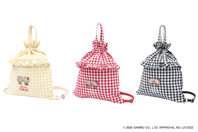 【MILKFED. x HELLO KITTY】SUN-KISSED F2F DRAWSTRING BAG