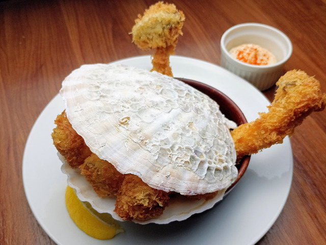 カネゴン「大好きコインがざっくざく～ベビー帆立とエリンギのフライ」／1,100円(税込)