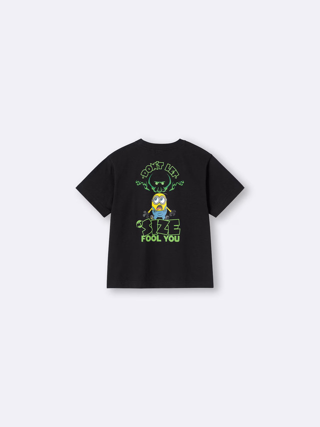 GU「KIDSグラフィックT MINIONS」カラー：09 BLACK