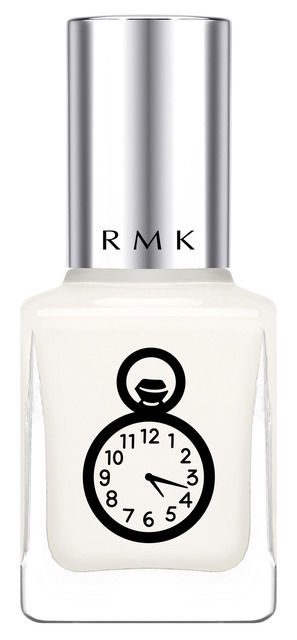 「RMK ネイルカラー EX」／ワンダーランドホワイト・時計（1,500円）
