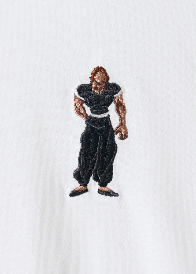 アニメ『刃牙道』×グラニフ　「範馬親子｜2パックアイコンTシャツ」部分アップ