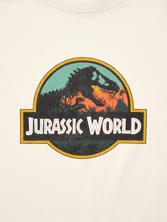 GU「KIDSグラフィックT JURASSIC WORLD」カラー： 30 NATURAL　前面アップ