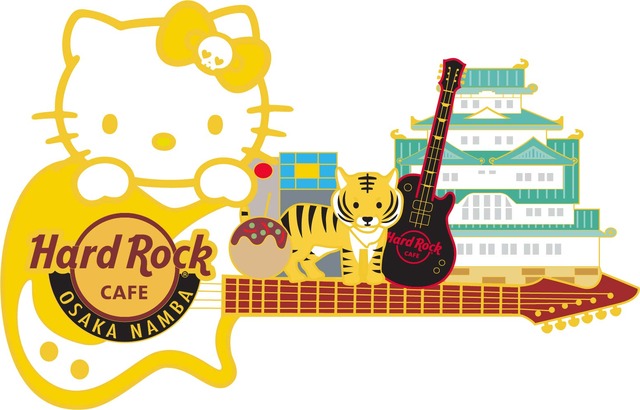 ハードロックカフェ 「Hello Kitty Collection」なんば大阪店 Hello Kitty City Icon Guitar Pin