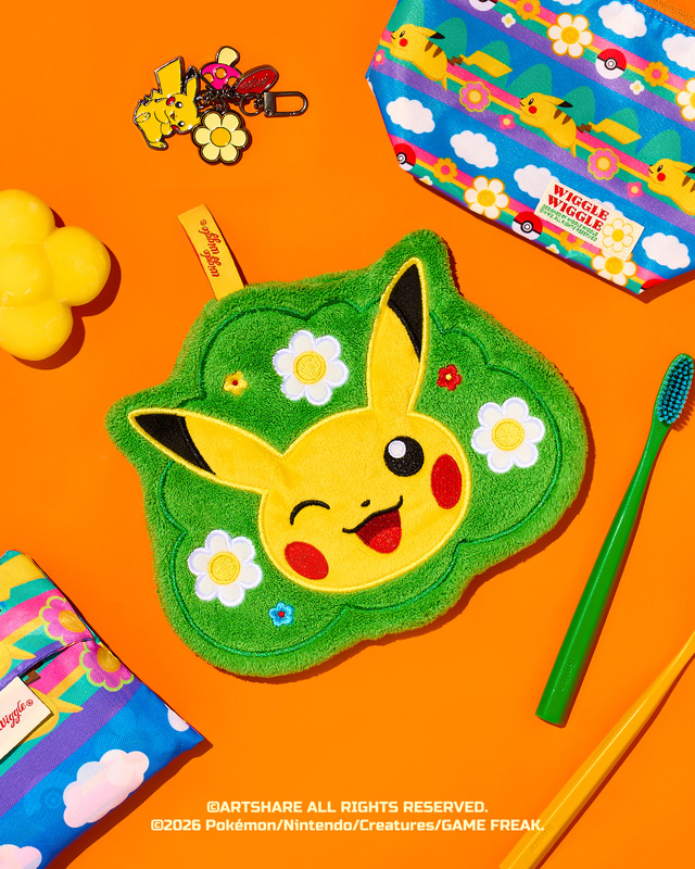 wiggle wiggle「Pokemon Special Design」ハンドタオル2Pセット - ピカチュウ＆メタモン