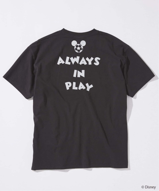 JOURNAL STANDARD「MICKEY MOUSE / ミッキー マウス 別注 サッカー プリント Tシャツ ブラック」