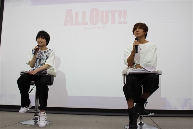 「ALL OUT!!」アニメイトで初イベント 千葉翔也と安達勇人は放送前から息ぴったり
