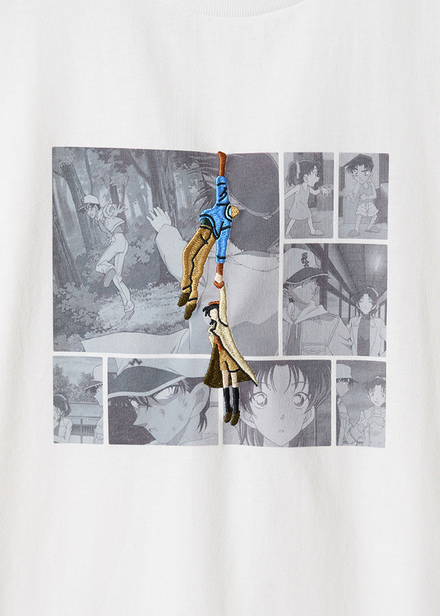 アニメ『名探偵コナン』×グラニフ　「二人の絆｜ビッグシルエットTシャツ」部分アップ