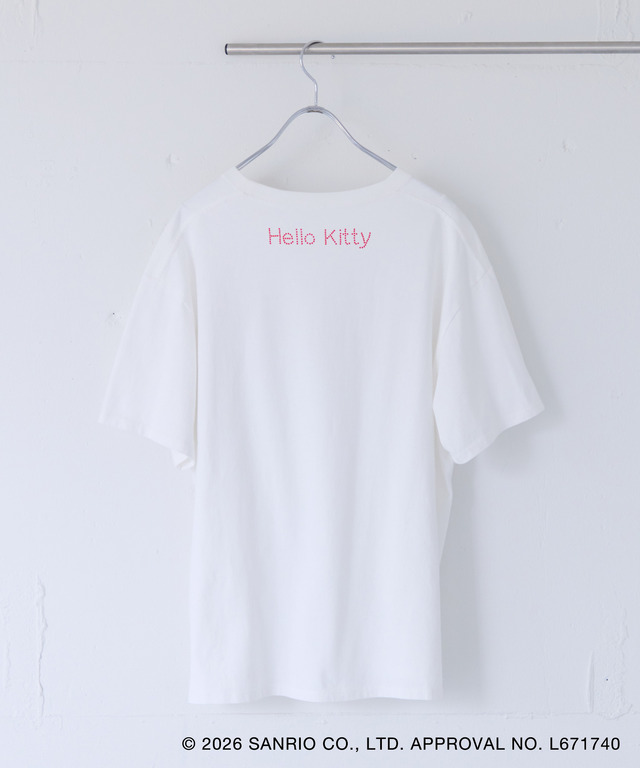 HELLO KITTY×VIS　「日焼けデザイン ハローキティビッグTシャツ White」背面