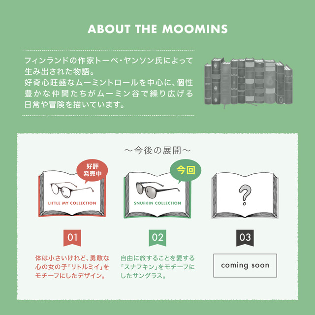 「MOOMIN DESIGN MEGANE COLLECTION」第2弾