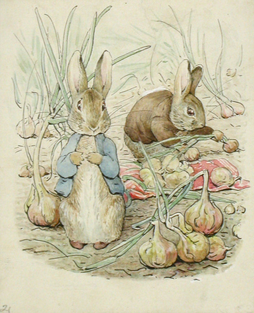 ビアトリクス・ポター　《『ベンジャミン バニーのおはなし』の挿絵のための水彩画》英国ナショナル・トラスト所蔵