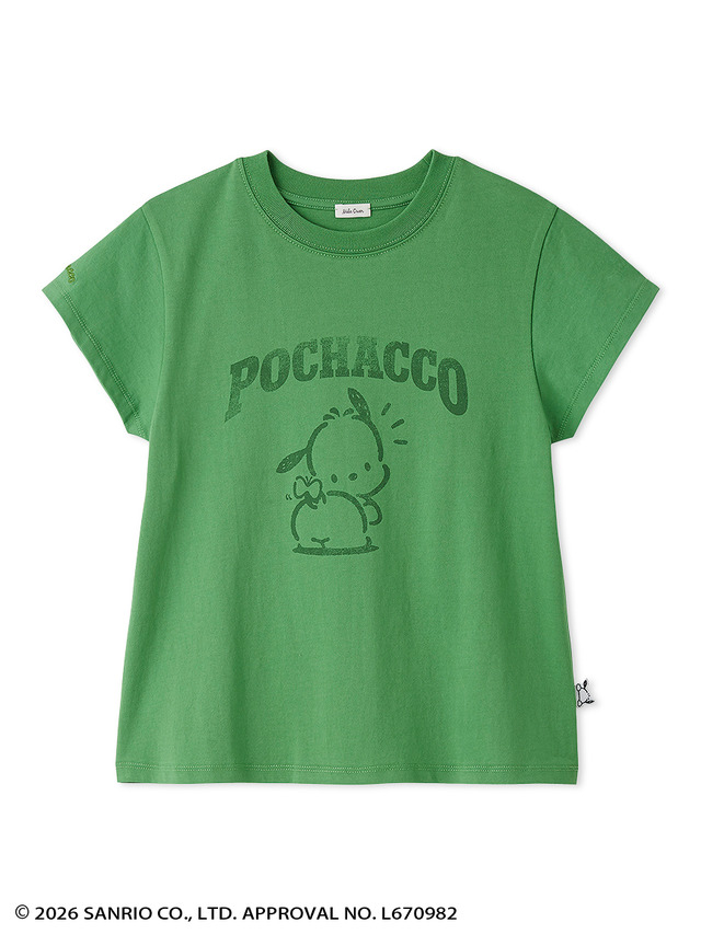 【ポチャッコ】カレッジプリントコンパクトTシャツ