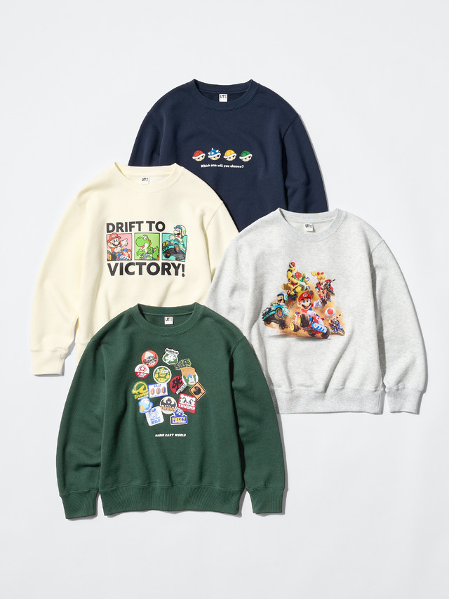 「『マリオカート ワールド』UTコレクション」KIDS スウェット（4 柄）