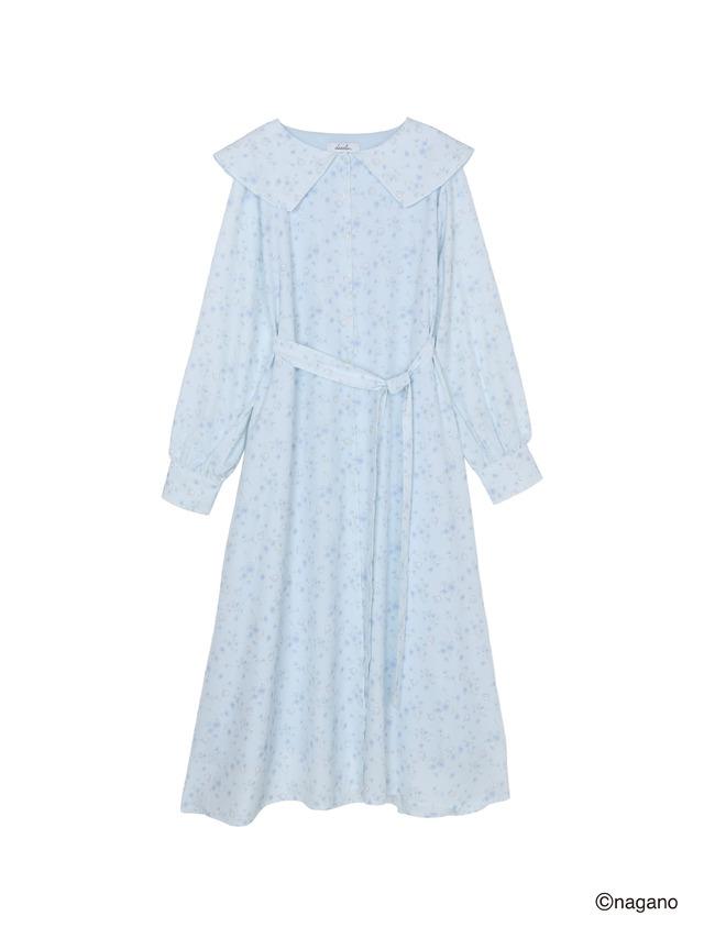 【ちいかわ/dazzlin　specialcollection】フラワーパターンワンピース