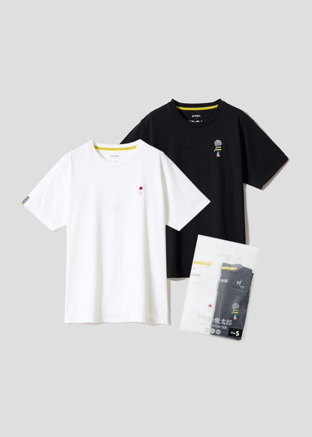 水木しげる×グラニフ　「鬼太郎と目玉おやじ｜2パックアイコンTシャツ」